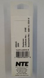 0.4 Amp (400mA) GDA-V Axial Ceramic Fuse (5Pk) FastActing 5x20mm