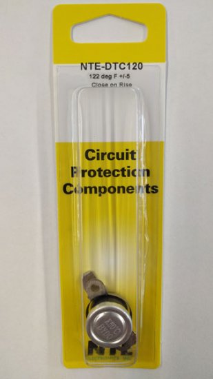 Disc Thermostat 122°F/50°C 15A 125V Close on Rise