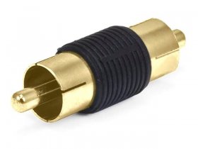 RCA Plug to RCA Plug Adapter/Coupler (Gold) Molded