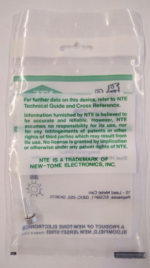 NTE911 IC, Dual Voltage Comparator, 10-Lead Can