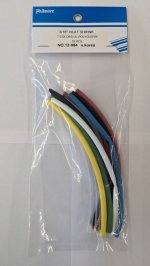 3/16" Heatshrink Assorted 7 Colors, 6", 10 Pieces, 2:1 Ratio