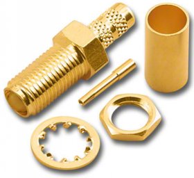 SMA Jack 3-Piece Crimp RG-58/U (Gold Plated)