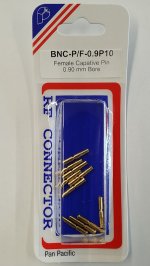 0.90mm Bore Female Captive Pin For BNC Connector RG-59 (10Pk)