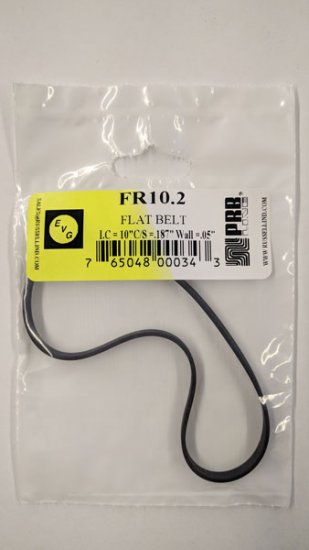 FR10.2 Flat Rubber Belt 10.0\" IC, .187\" CS, .05\" Wall Thickness