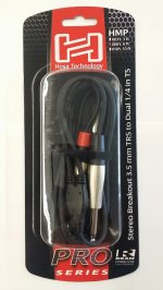 6Ft Pro Stereo Breakout Cable REAN 3.5mm TRS to Dual 1/4in TS