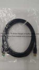 15Ft Black USB 2.0 A Male to B Male 28/24AWG Cable - (Gold)
