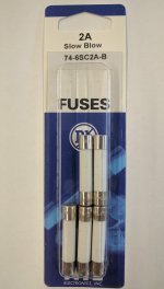 2 Amp (MDA) Ceramic Fuse (5Pk) Slow Blow 6x30mm