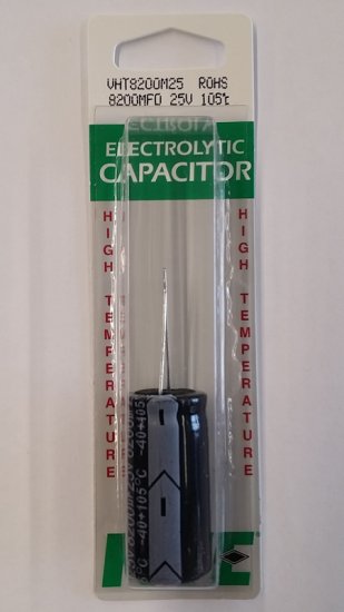 8,200uf 25V 105°C Radial Lead Electrolytic Capacitor