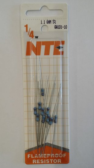 1.1 Ohm 0.25 Watt Metal Film Resistor (10Pk) 5% Tolerance