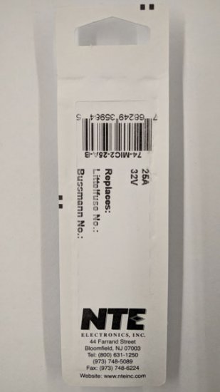 25 Amp Clear (ATR) Micro2-Blade Fuse 32V (5Pk)