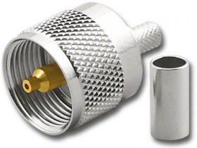 UHF Plug Crimp-On PL-259 Connector for RG-58/U