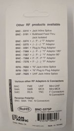 BNC Splitter Jack-Jack-Jack