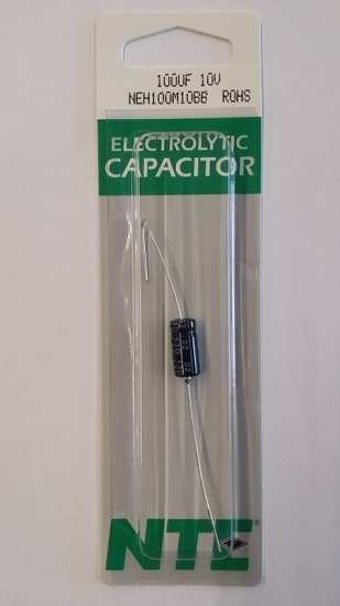 100uf 10V Axial Lead Electrolytic Capacitor