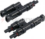 Solar MC4 Connector T-Branch 2 to 1 Splitter MMF + FFM Pair
