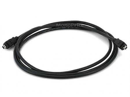 6' Black FireWire iLink DV Cable 4P(400)M-4P(400)M