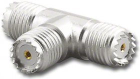 Mini UHF T Adapter, Mini UHF Jack-Jack-Jack