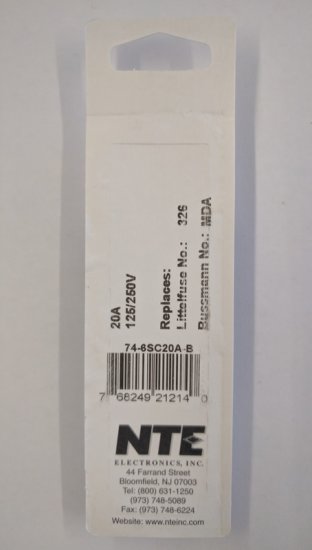 20 Amp (MDA) Ceramic Fuse (5Pk) Slow Blow 6x30mm