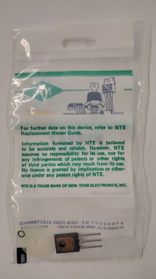 NTE257 T-NPN, Si, Power Darlington (Compl to NTE258)