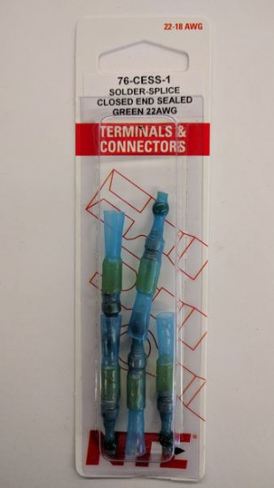Closed End Solder Splice Sealed Green 22Awg (5Pk)