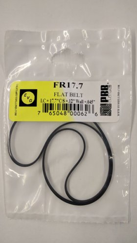 FR17.7 Flat Rubber Belt 17.7" IC, .12" CS, .045" Wall Thickness