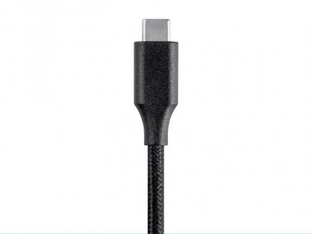 3Ft USB Type C to USB-A 2.0 Cable - 480Mbps, 2.4A, Braided Black