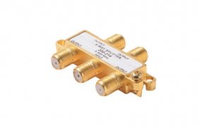 4-Way F Splitter 5-900MHz (Gold)