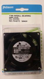 120VAC Ball Bearing Fan 3.15" (80x80x25mm) 80mm