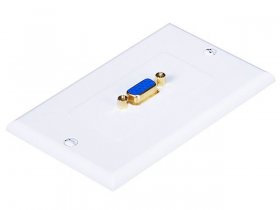 VGA Decora Wall Plate - 1 Port (Gold Plated)