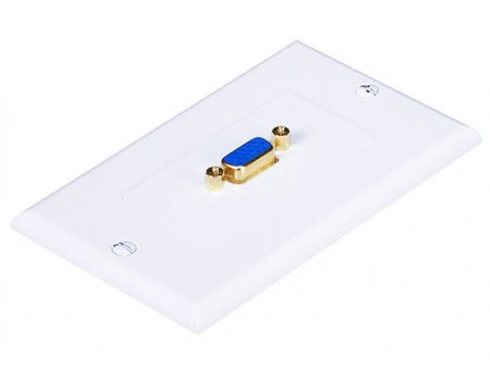 VGA Decora Wall Plate - 1 Port (Gold Plated)