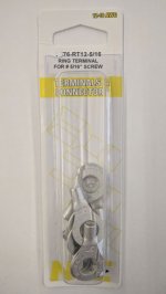 Ring Terminal Non-Insulated 12-10Awg 5/16" Stud (10Pk)