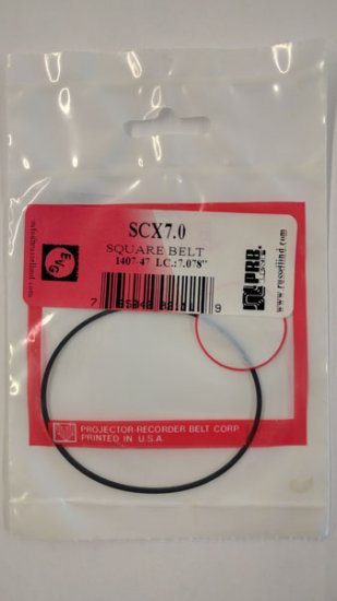 SCX7.0 Square Belt 7.0\" IC, .046\" CS, .046\" Wall Thickness