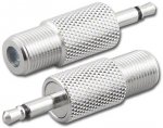 RF Adapter F Jack to (3.5mm)1/8" Mono Plug
