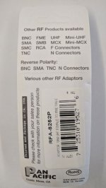 Mini-UHF Jack to FME Plug Adapter