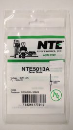NTE5013A Zener Diode 6.2V 1/2W, DO35