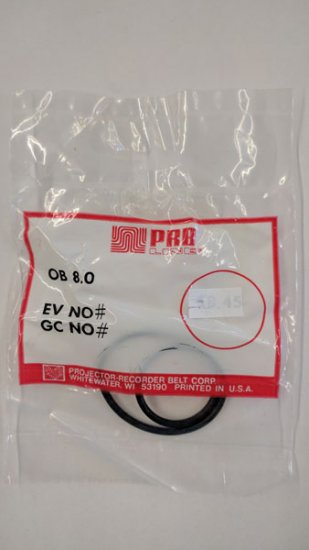 OB8.0 Round Rubber Belt 8.0\" IC, .103\" Cross Section