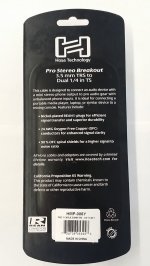 6Ft Pro Stereo Breakout Cable REAN 3.5mm TRS to Dual 1/4in TS