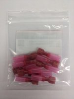 Nylon Q.D. w/Adhesive Heat Shrink, 0.25", Red, 22-18 Awg 10Pk