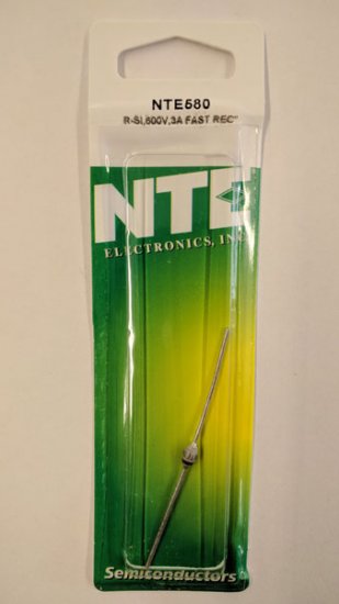 NTE580 Gen Purpose Si Rectifier, Fast Recovery, 600V, 3A, 150NS