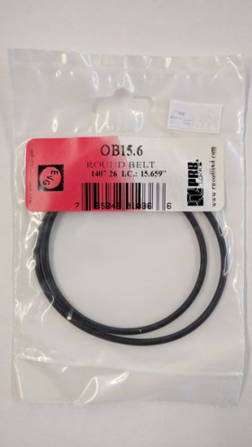 OB15.6 Round Rubber Belt 15.6" IC, .103" Cross Section