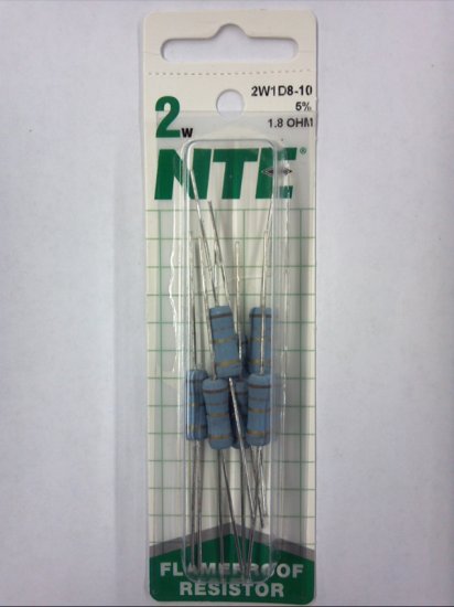1.8 Ohm 2 Watt Metal Oxide Film Resistor (10Pk) 5% Tolerance