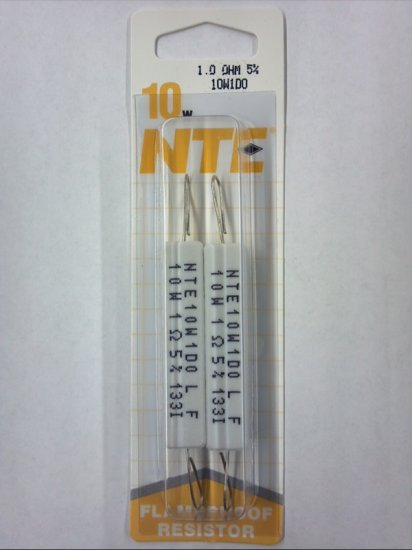 1.0 Ohm 10W Cerment Power Wirewound Resistor (2Pk) 5% Tolerance