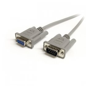6Ft Beige Straight Through DB9 RS232 Serial Cable - M/F