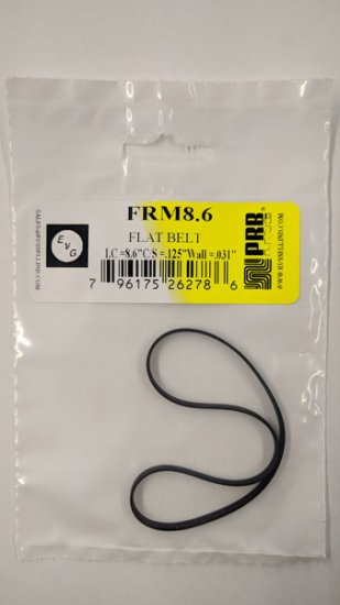 FRM8.6 Flat Rubber Belt 8.6\" IC, .125\" CS, .031\" Wall Thickness