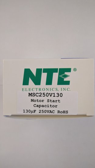 130-156uF 250VAC Motor Start AC Electrolytic Capacitor .25" Q.C.