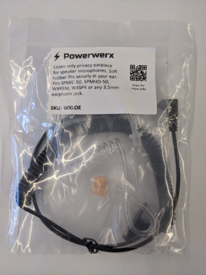 Listen Only Privacy Earpiece for Speaker Microphones