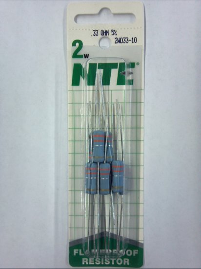 0.33 Ohm 2 Watt Metal Oxide Film Resistor (10Pk) 5% Tolerance