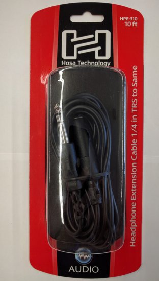 10Ft Headphone Extension Cable 1/4in TRS to 1/4in TRS