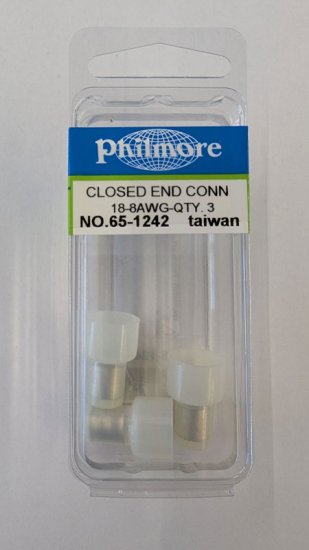 Closed End Connector 18-8AWG Nylon Insulated (3Pk)