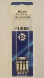 0.5 Amp (500mA) GDA Ceramic Fuse (5Pk) Fast Acting 5x20mm