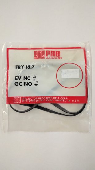 FRY18.7 Flat Rubber Belt 18.7\" IC, .16\" CS, .032\" Wall Thickness